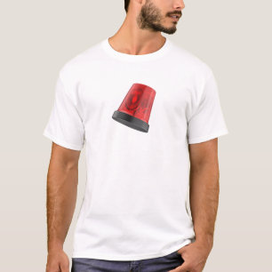 T-shirt Feu clignotant rouge d'alarme