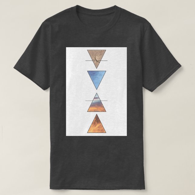 T-shirt Feu d'air de l'eau terrestre (Design devant)