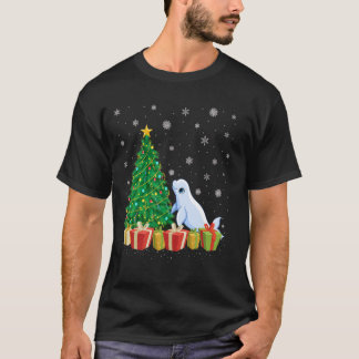 T-shirt Feu d'arbre Noël Chapeau de Noël Beluga Baleine No