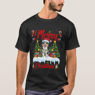 T-shirt Feu d'arbre Noël Chapeau Tamaskan Chien Noël