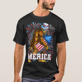 T-shirt Feu d'artifice 4 juillet garçons Hommes Merica USA