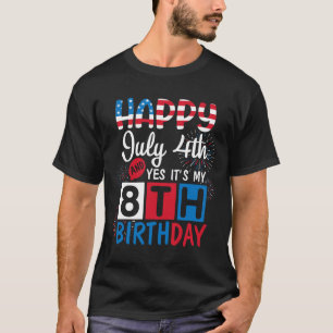 T-shirt Feu d'artifice Joyeux 4 juillet Oui C'est mon 8e a