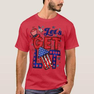 T-shirt Feu d'artifice lumineux American Patriotic Quart O