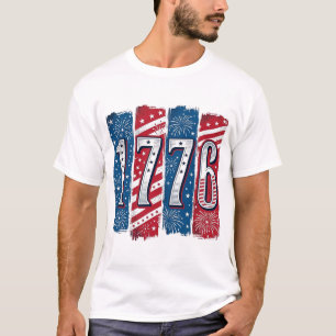 T-shirt Feu d'artifice patriotique vintage vector design 1
