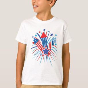 T-shirt Feu d'artifice pour les enfants du 4 juillet 
