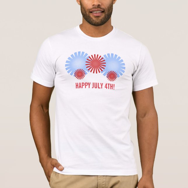 T-shirt Feu d'artifice rétro Tee hommes (Devant)