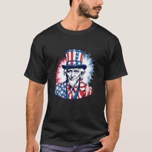 T-shirt Feu d'artifice Tie Dye Oncle Sam