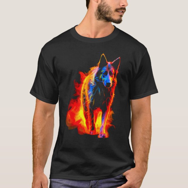 T-shirt Feu de Berger Allemand (Devant)