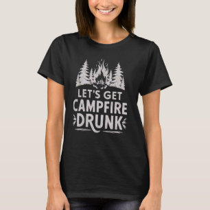 T-shirt Feu de camp Couché Camping Femmes Feu de feu