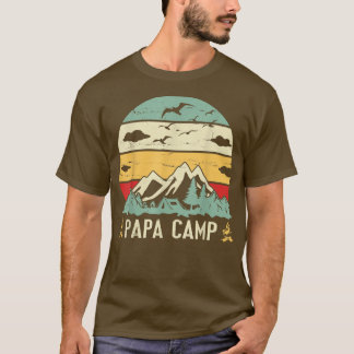 T-shirt Feu de camp d'arbre de montagne Joyeux Camping Day