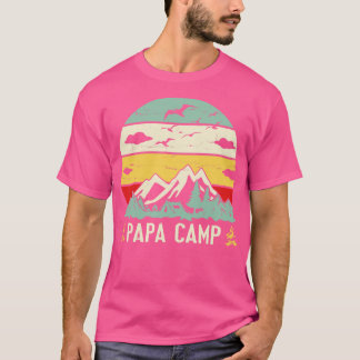 T-shirt Feu de camp d'arbre de montagne Joyeux Camping Day
