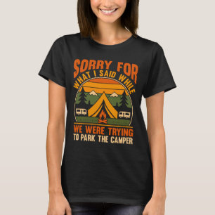 T-shirt Feu de camp de camping masculin vie de camp forest