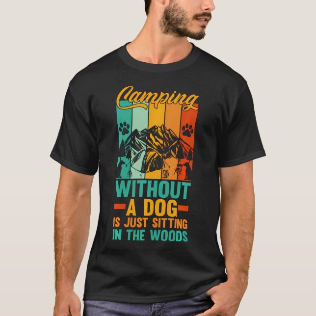 T-shirt Feu de camp de camping Vie en forêt (Devant)