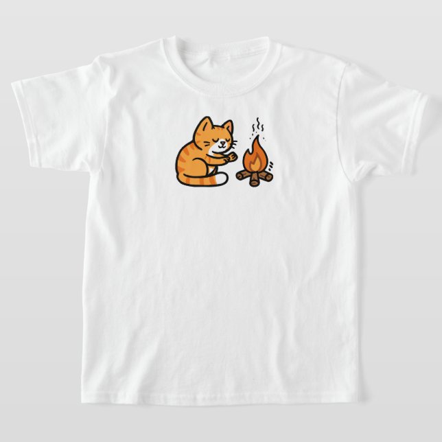 T-shirt Feu de camp de chatons (Poser)