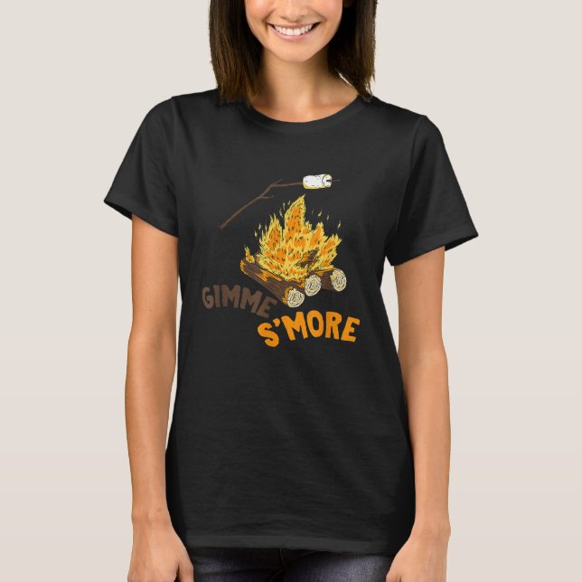 T-shirt Feu de camp de puns de s'mores rôtir des guimauves (Devant)