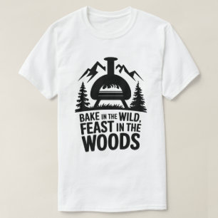 T-shirt Feu de Campagne Rustique Cuisiner Forêt Sauvage De