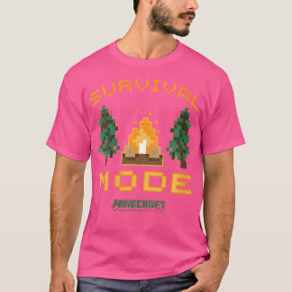 T-shirt Feu De Campement En Mode De Survie Minecraft Pour