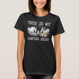 T-shirt Feu De Campement Saint Bernard Chien Voici Mon Cam