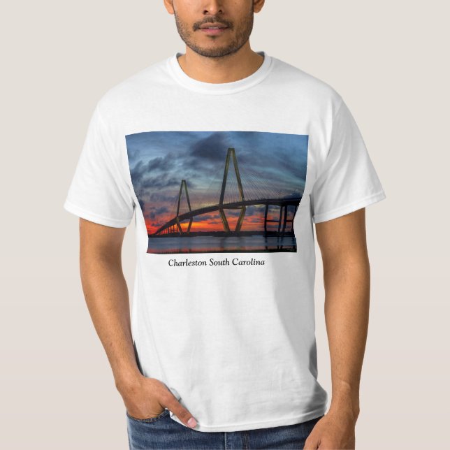 T-shirt Feu de Charleston comme coucher de soleil (Devant)