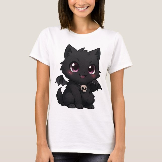 T-shirt - "Feu de Chat Chauve-Souris" (Devant)
