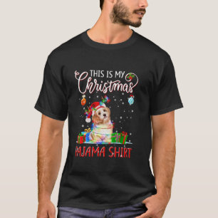 T-shirt Feu de Chien Lumière Maltais Noël C'Est Mon P De N