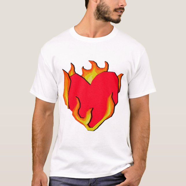 T-shirt Feu de coeur (Devant)