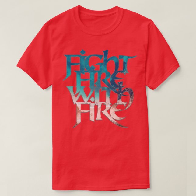 T-shirt Feu de combat avec feu 1 (Design devant)