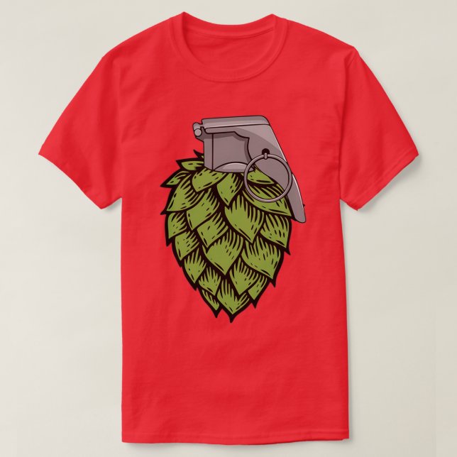 T-shirt Feu de grenade houblon dans le trou T (Design devant)