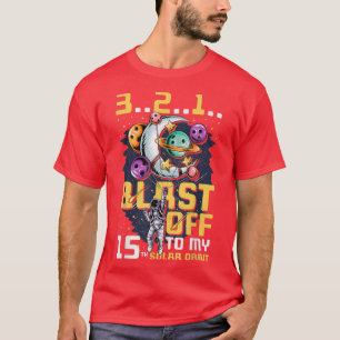 T-shirt Feu De Mon 15E Orbite Solaire, 15E Anniversaire Co