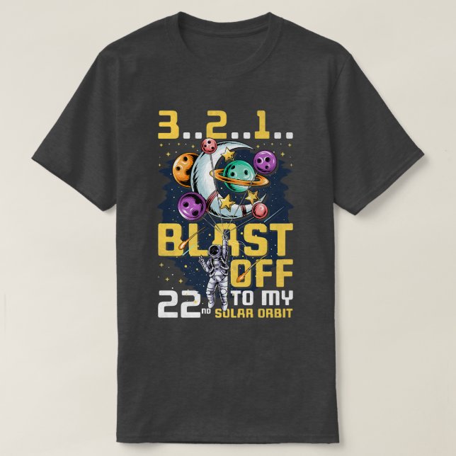 T-shirt Feu De Mon 22E Orbite Solaire, 22E Anniversaire Co (Design devant)