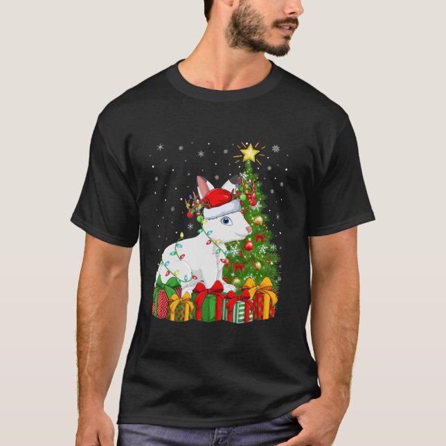 T-shirt Feu de Noël de lièvre de Noël (Devant)