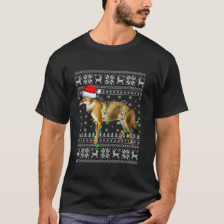 T-shirt Feu de Noël de Noël de Noël de Noël de loup de cha