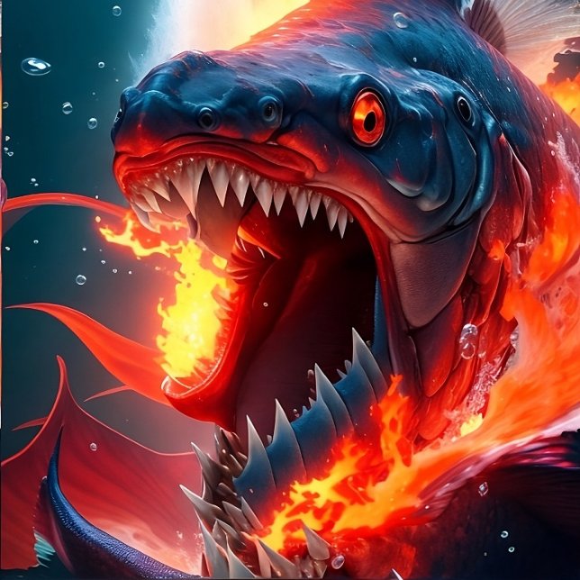 T-shirt Feu de poisson furieux (Créateur téléchargé)