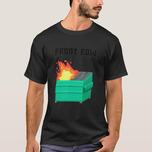 T-shirt Feu de vidange de la rangée avant 8 bits (Devant)
