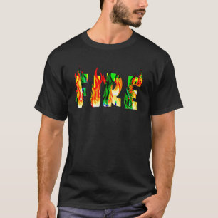 T-shirt Feu Drôle Et Costume De Glace Halloween Famille Ma