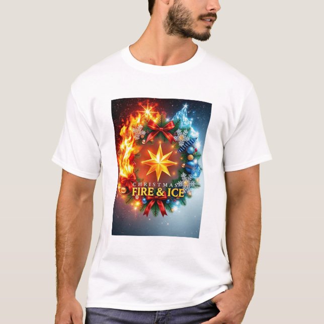 T-shirt **Feu et Glace de Noël** (Devant)