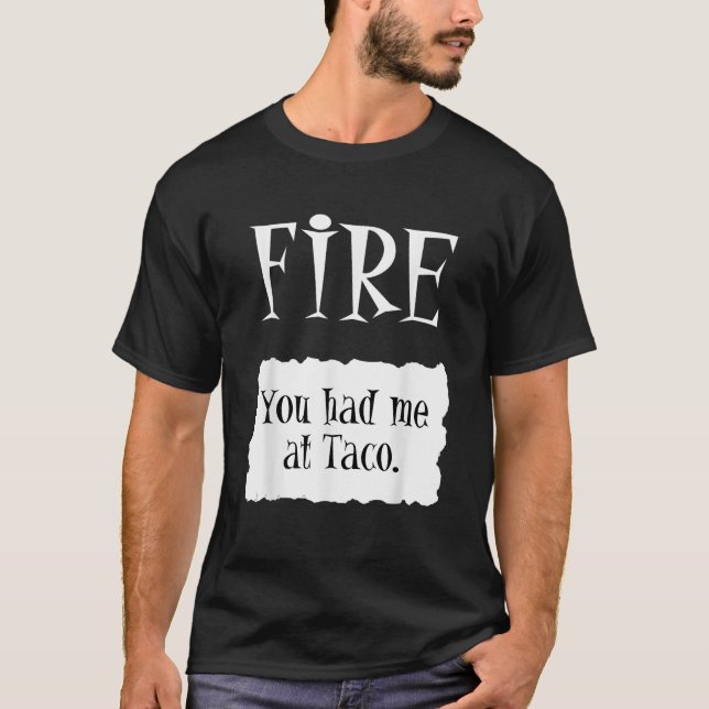 T-shirt FEU Hot Packet Halloween Taco costume (Devant)