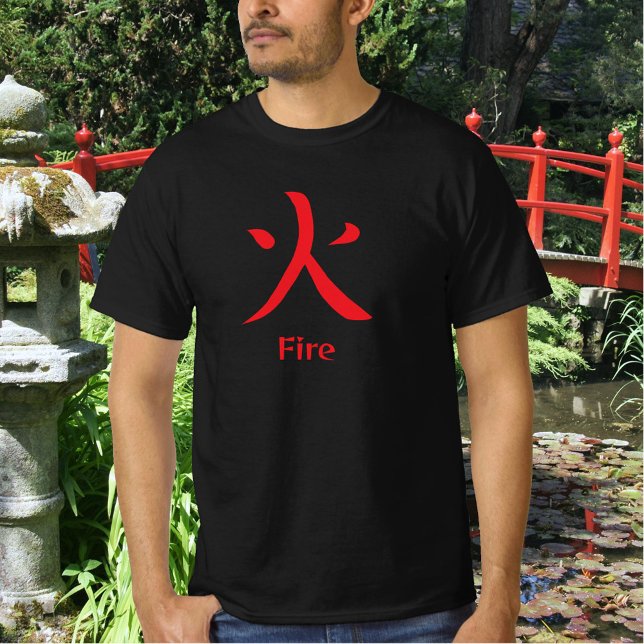 T-shirt Feu Kanji Japonais (Créateur téléchargé)