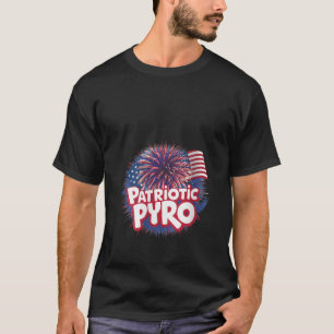 T-shirt Feu Patriotique Pyro Femmes Joyeux 4 juillet