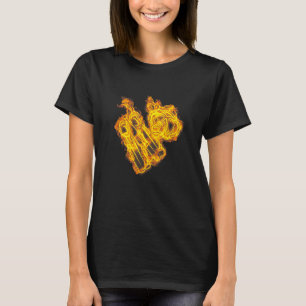 T-shirt Feu Plongée Fins Et Lunettes Flamme Plongée Sous-M