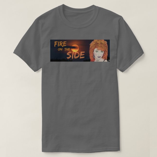 T-shirt Feu Sur Le Côté (Design devant)