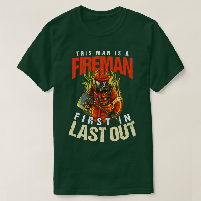 T-shirt Feu Wildland Premier En Dernier (Design devant)