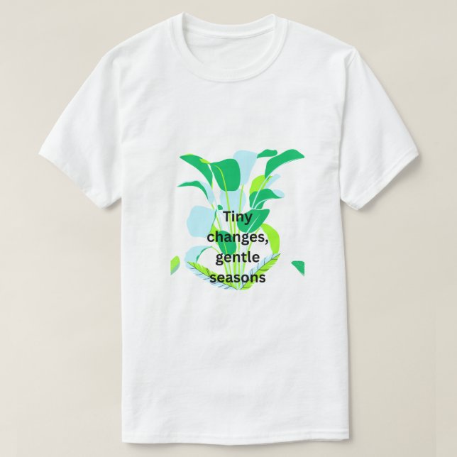 T-shirt Feuille botanique moderne  (Design devant)