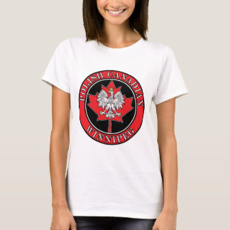 T-shirt Feuille canadienne polonaise ronde de Winnipeg