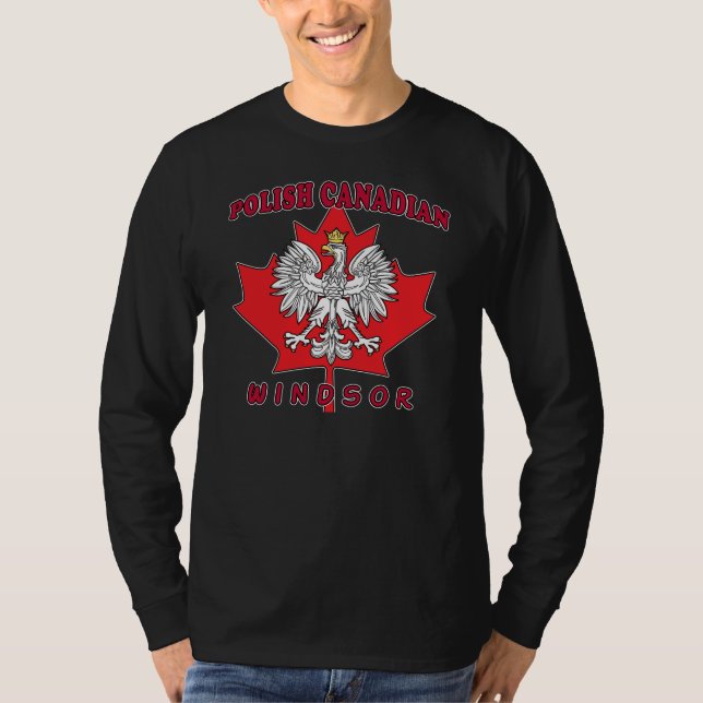 T-shirt Feuille canadienne polonaise ronde Windsor (Devant)