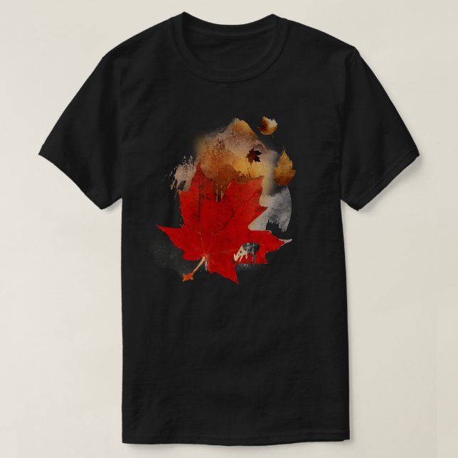 T-shirt Feuille d'automne (Design devant)