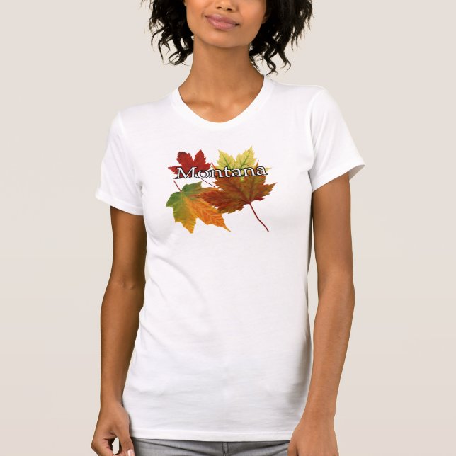 T-SHIRT FEUILLE D'AUTOMNE AU MONTANA (Devant)