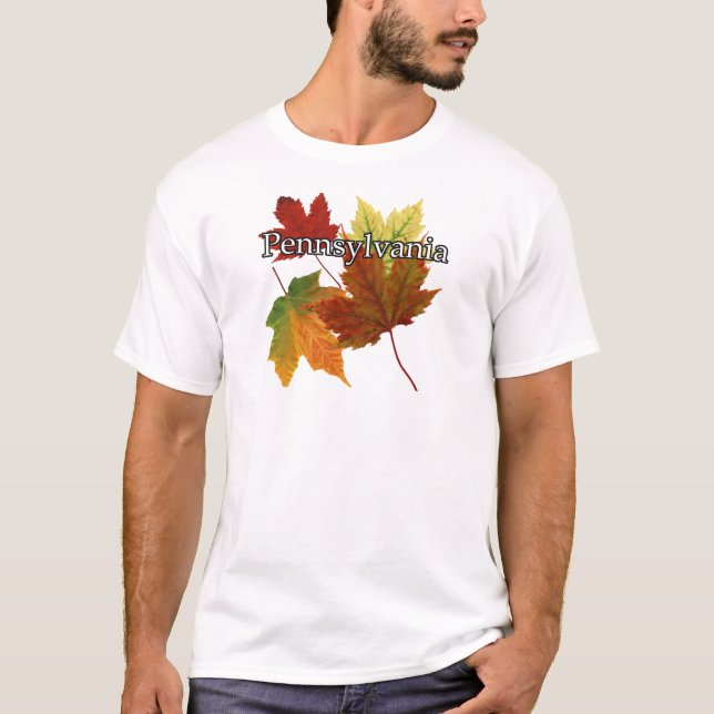 T-SHIRT FEUILLE D'AUTOMNE EN PENNSYLVANIE (Devant)