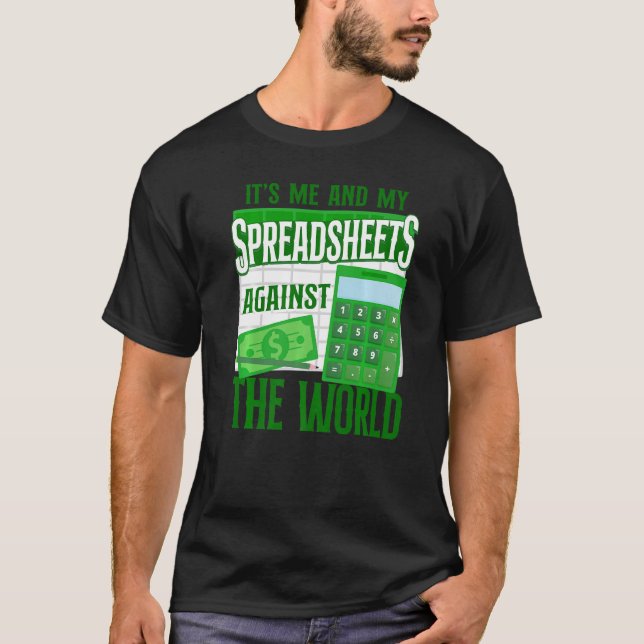 T-shirt Feuille de calcul comptable comptable comptable Vi (Devant)
