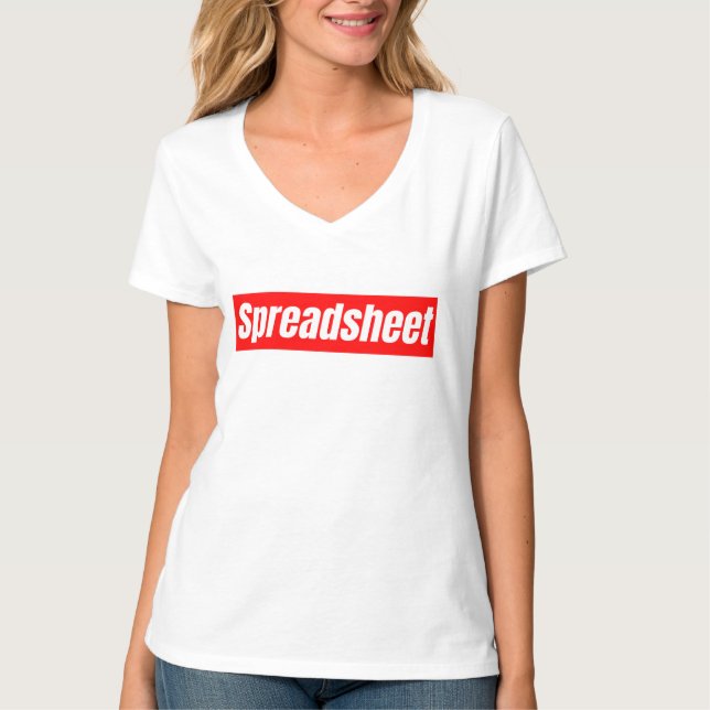 T-shirt Feuille de calcul - Comptable drôle (Devant)